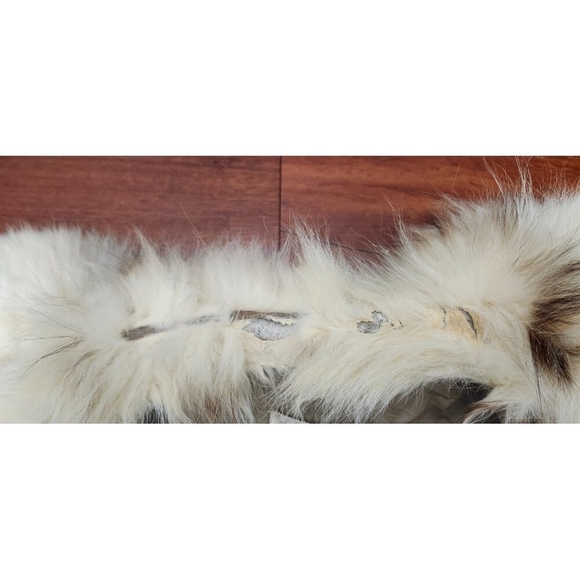 Vintage Marie Enny Real Mink Fur Coat Genuine FoxFur Collar Tiger Stripe Pattern - Picture 12 of 15